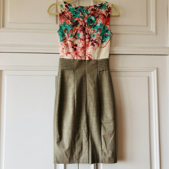 Beautiful Le Château Made-in-Canada Cowl Neck Midi Lined Pencil Dress XXS - Picture 3 of 16